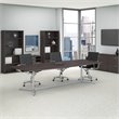 Bush Business Furniture 120W Boat Shaped Conference Table in Gray