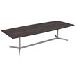 Bush Business Furniture 120W Boat Shaped Conference Table in Gray