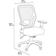 Accord Mesh Back Office Chair on Casters in Black - Fabric