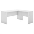 Bush Business Furniture Echo 2 Piece L Shaped Desk and 5 Shelf Bookcase Set in Pure White