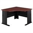 Bush Business Furniture Series 2 Piece Corner Desk and Shelf Bookcase Set in Hansen Cherry