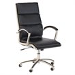 Bush Business Furniture Modelo High Back Leather Executive Office Chair in Black