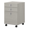 Echo 3 Drawer Mobile File Cabinet in Gray Sand - Engineered Wood