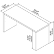 Echo 60W Credenza Desk in Gray Sand - Engineered Wood