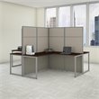 Bush Business Furniture Easy Office 4 Person L Shaped Cubicle with 66H Panels