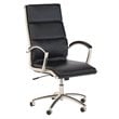 BFF High Back Contemporary Faux Leather Executive Office Chair in Black