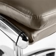 Echo High Back Leather Executive Chair in Washed Gray