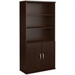 Series C 36W 5 Shelf Bookcase with Doors in Mocha Cherry - Engineered Wood