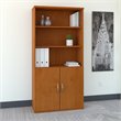 Series C 36W 5 Shelf Bookcase with Doors in Natural Cherry - Engineered Wood