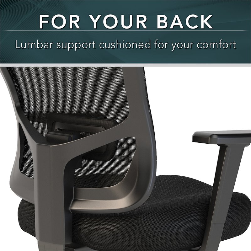 BBF Series A High Back Contemporary Fabric Executive Office Chair in Black