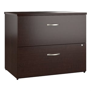 Office in an Hour Lateral File Cabinet in Mocha Cherry - Engineered Wood