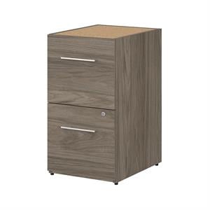 Office 500 16W 2 Drawer File Cabinet in Modern Hickory - Engineered Wood