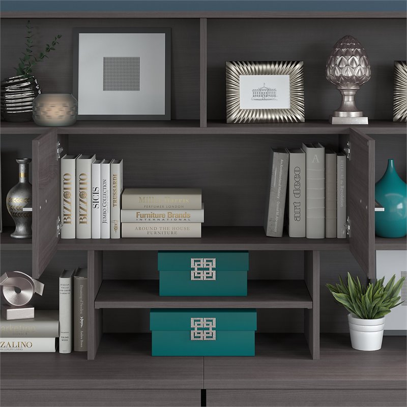 Office 500 72W Desk Hutch in Storm Gray - Engineered Wood