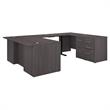 Office 500 Height Adjustable U Shaped Desk in Storm Gray - Engineered Wood