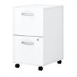Easy Office 2 Drawer Mobile File Cabinet in Pure White - Engineered Wood