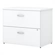 Easy Office 2 Drawer Lateral File Cabinet in Pure White - Engineered Wood
