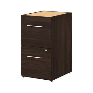 Office 500 16W 2 Drawer File Cabinet in Black Walnut - Engineered Wood