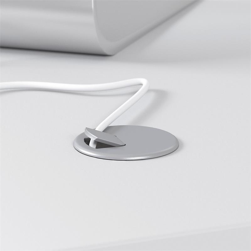 Studio C 60W x 30D L Shaped Desk with 42W Return in White - Engineered Wood