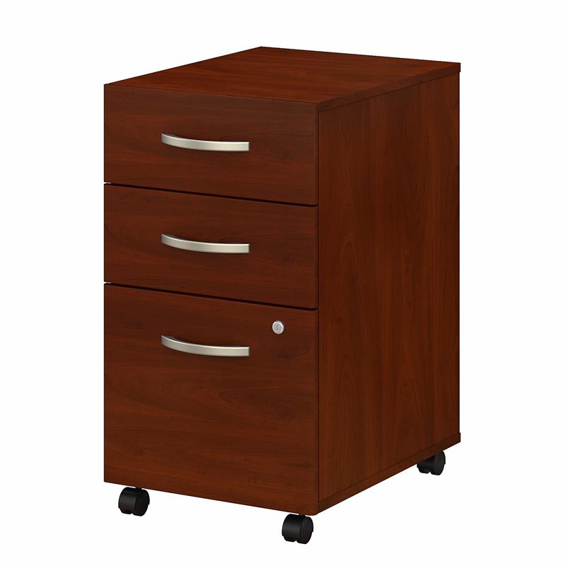 Studio C 3 Drawer Mobile File Cabinet in Hansen Cherry - Engineered Wood