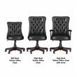 Arden Lane High Back Tufted Office Chair with Arms in Black Bonded Leather