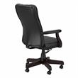 Arden Lane High Back Tufted Office Chair with Arms in Black Bonded Leather