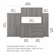 Universal 108W 6 Piece Modular Storage Set in Platinum Gray - Engineered Wood