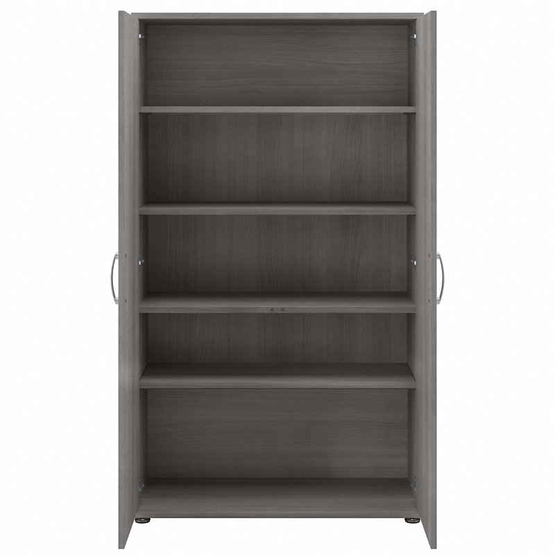 Universal 92W 5 Piece Modular Storage Set in Platinum Gray - Engineered Wood