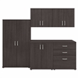 Universal 92W 5 Piece Modular Storage Set in Storm Gray - Engineered Wood