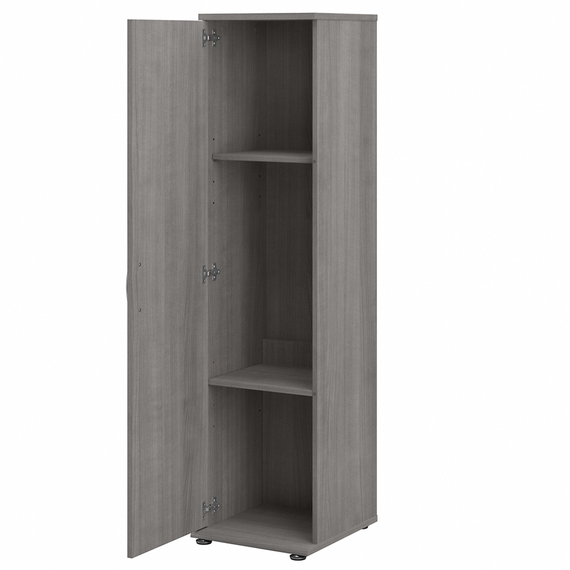 Universal Tall Narrow Storage Cabinet in Platinum Gray - Engineered Wood