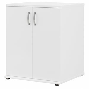 Universal Floor Storage Cabinet with Doors in White - Engineered Wood