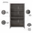 Universal Tall Storage Cabinet with Doors in Platinum Gray - Engineered Wood