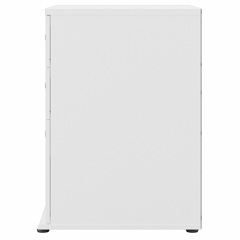 Universal Floor Storage Cabinet with Drawers in White - Engineered Wood