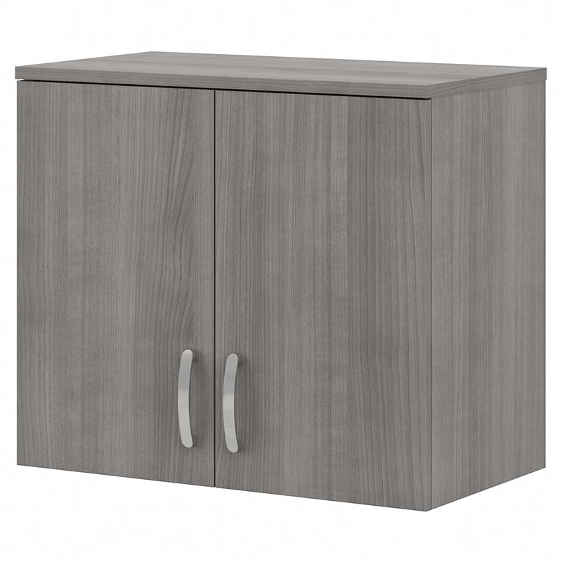 Universal Wall Cabinet with Doors and Shelves in Platinum Gray - Engineered Wood