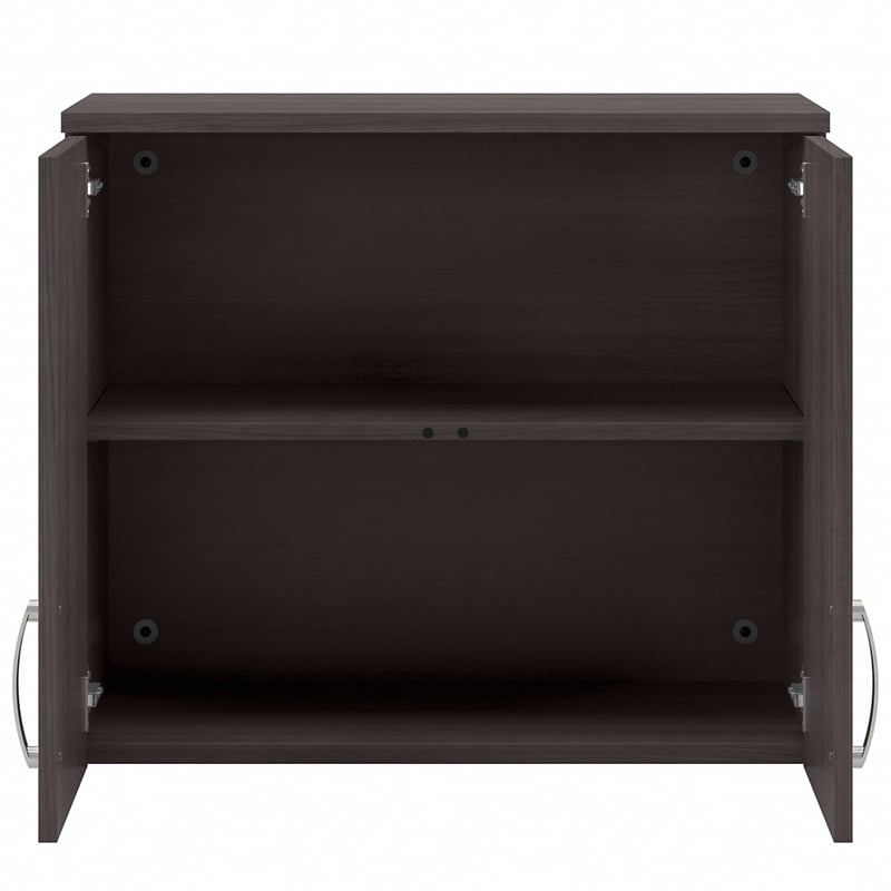 Universal Wall Cabinet with Doors and Shelves in Storm Gray - Engineered Wood