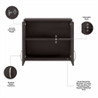 Universal Wall Cabinet with Doors and Shelves in Storm Gray - Engineered Wood