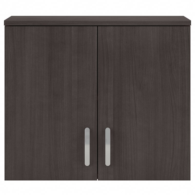 Universal Wall Cabinet with Doors and Shelves in Storm Gray - Engineered Wood
