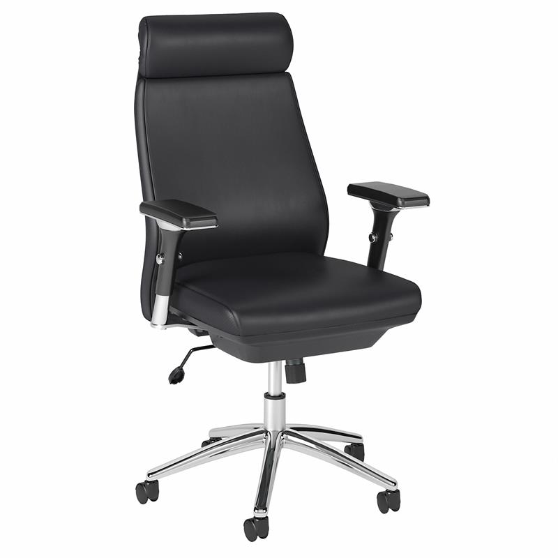 BBF Studio C High Back Contemporary Faux Leather Executive Office Chair in Black