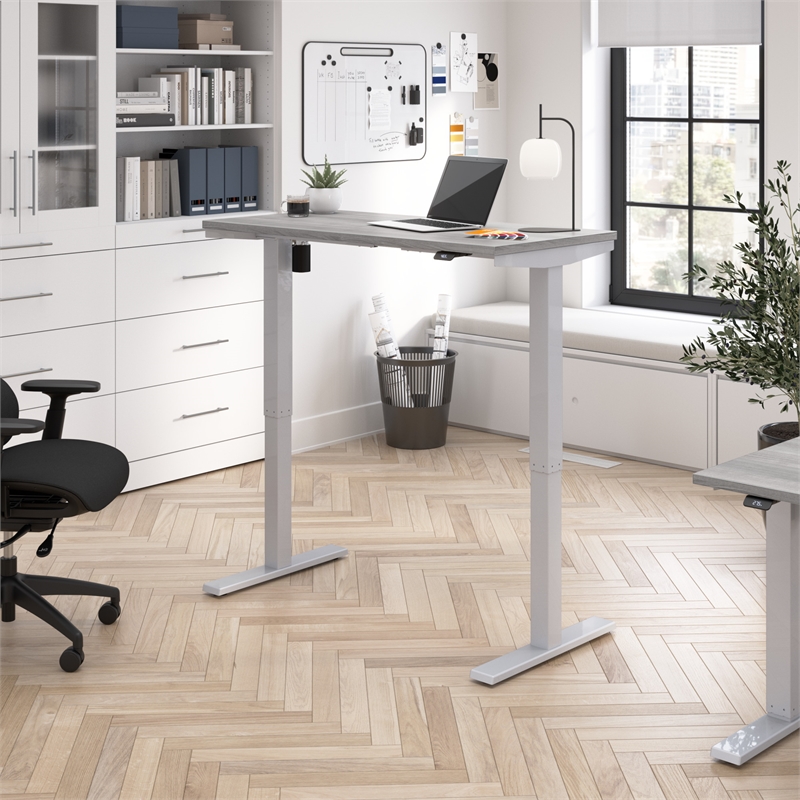 Move 40 Series 48W Adjustable Standing Desk in Platinum Gray - Engineered Wood