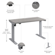Move 40 Series 48W Adjustable Standing Desk in Platinum Gray - Engineered Wood