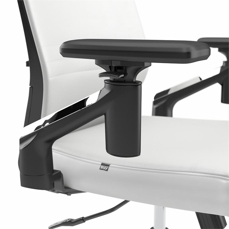 Laguna Mid Back Leather Office Chair in White