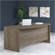 Studio C 72W x 36D Bow Front Desk in Modern Hickory - Engineered Wood