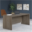 Studio C 72W x 36D Bow Front Desk in Modern Hickory - Engineered Wood