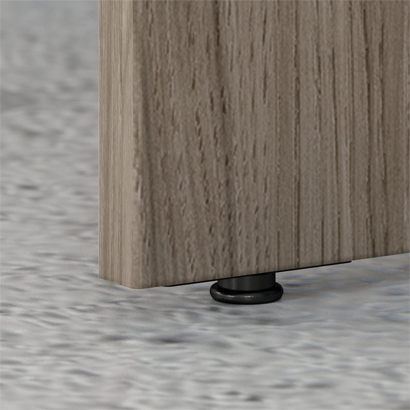 Studio C 72W x 36D Bow Front Desk in Modern Hickory - Engineered Wood