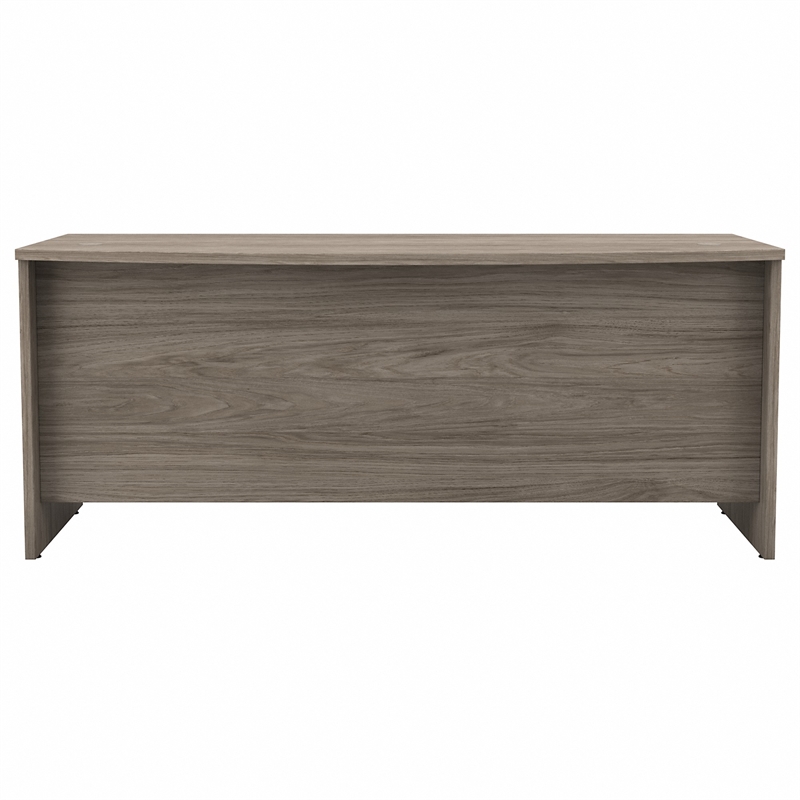 Studio C 72W x 36D Bow Front Desk in Modern Hickory - Engineered Wood