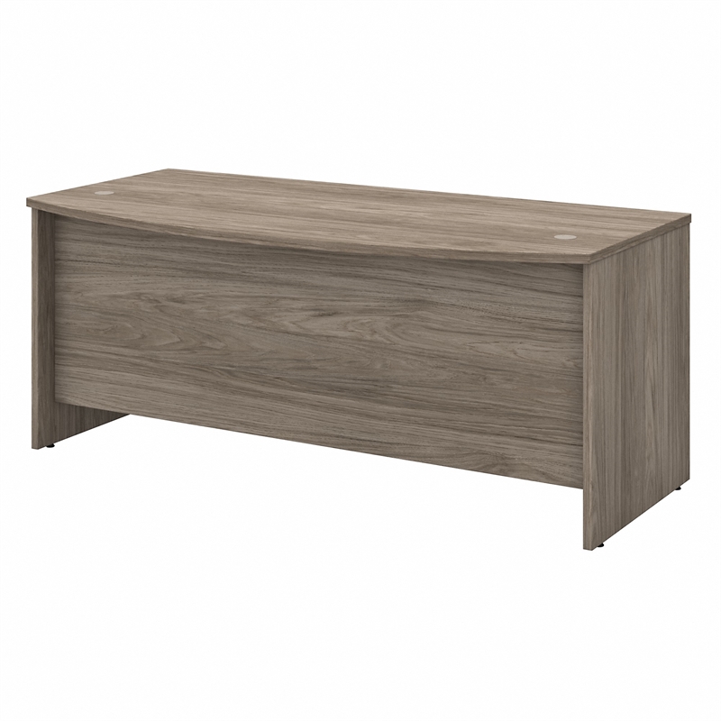 Studio C 72W x 36D Bow Front Desk in Modern Hickory - Engineered Wood
