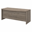 Studio C 72W x 36D Bow Front Desk in Modern Hickory - Engineered Wood