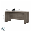 Studio C 60W x 30D Office Desk in Modern Hickory - Engineered Wood