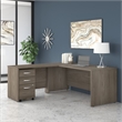 Studio C 60W x 30D Office Desk in Modern Hickory - Engineered Wood