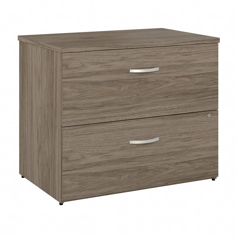 Studio C 2 Drawer Lateral File Cabinet in Modern Hickory - Engineered Wood