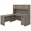 Studio C 72W L Desk with Hutch and Drawers in Modern Hickory - Engineered Wood